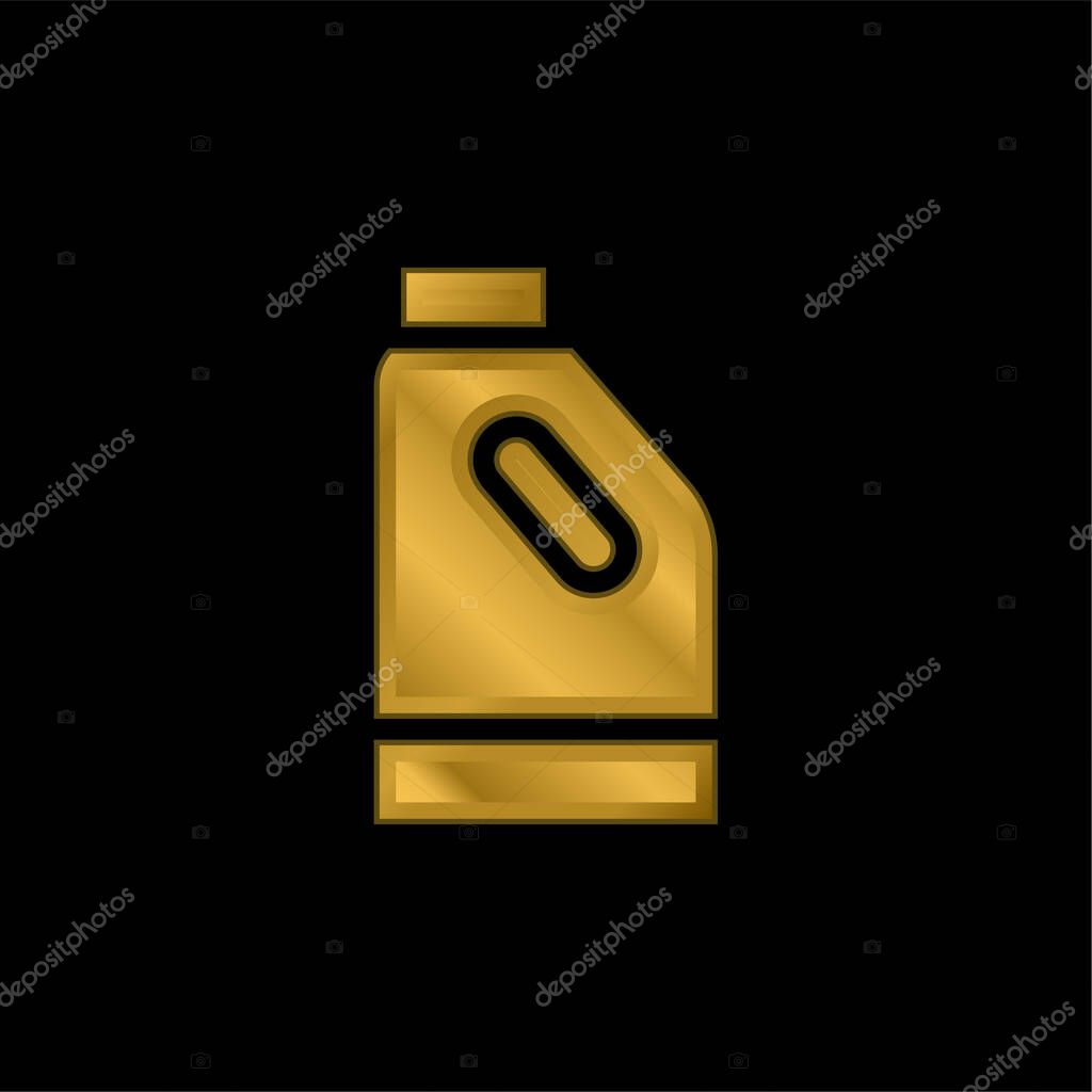 Bleach gold plated metalic icon or logo vector