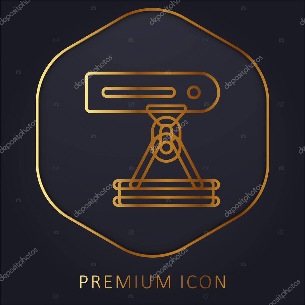 Beam golden line premium logo or icon