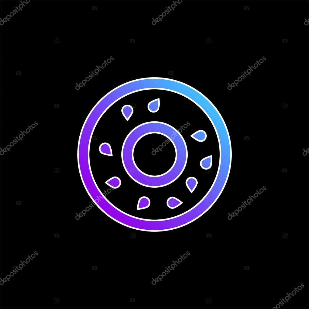 Bagel blue gradient vector icon