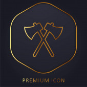 Osy prémiové logo nebo ikona zlaté čáry