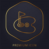 Birdie goldene Linie Premium-Logo oder Symbol