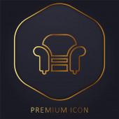 Zlaté prémiové logo nebo ikona křesla