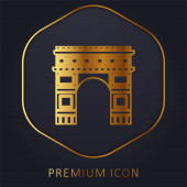 Arc De Triomphe arany vonal prémium logó vagy ikon