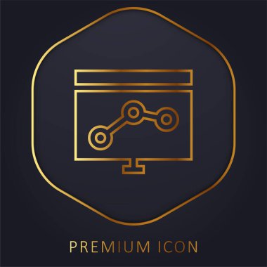Analitik altın çizgi prim logosu veya simgesi
