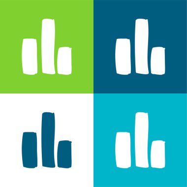 Çubuk Grafiği Düz Renk en az simge kümesi