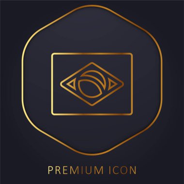 Brezilya altın çizgi premium logosu veya simgesi