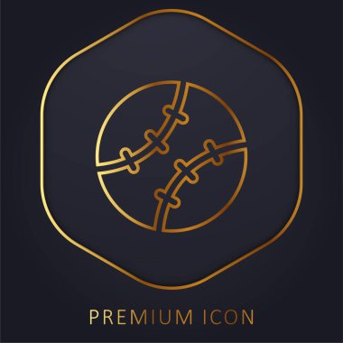 Beyzbol altın çizgisi prim logosu veya simgesi