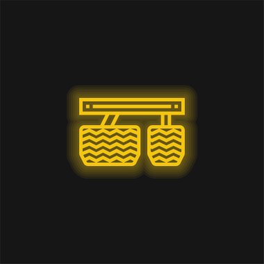 Accelerator yellow glowing neon icon clipart