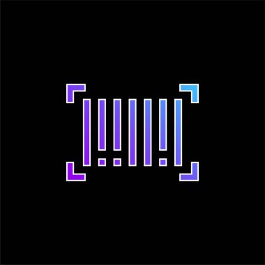 Barkod mavi gradyan vektör simgesi