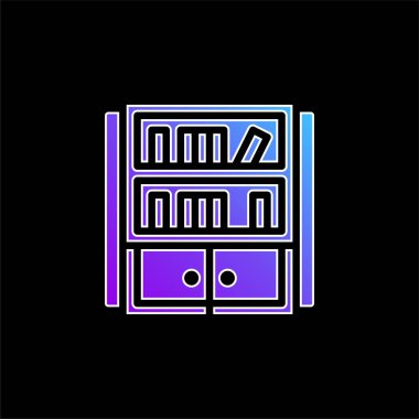 Kitaplık mavi gradyan vektör simgesi