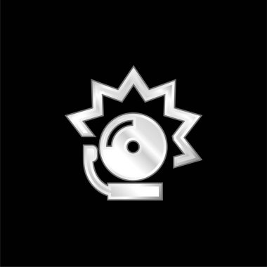 Alarm İşareti gümüş kaplama metalik simge