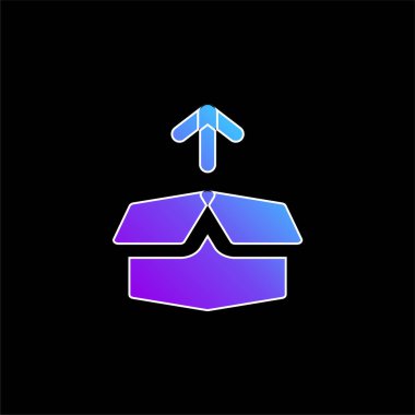 Ok mavi eğimli vektör simgesi