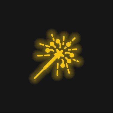 Bengal Açık sarı parlak neon simgesi