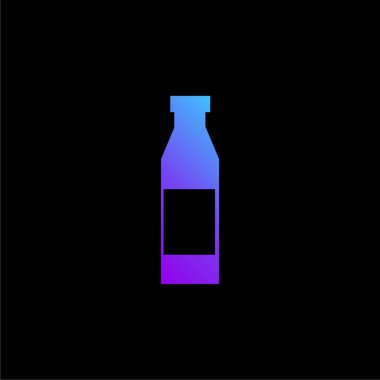 Etiket mavi gradyan vektör simgesi ile şişe