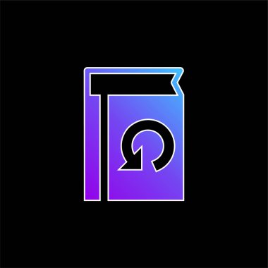 Dairesel Ok mavi eğimli vektör simgesiyle kitap