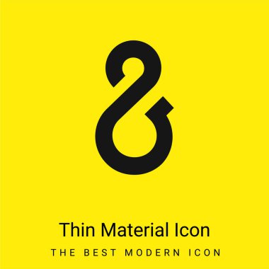 Ampersand Sembolü Minimum Parlak Sarı Madde simgesi