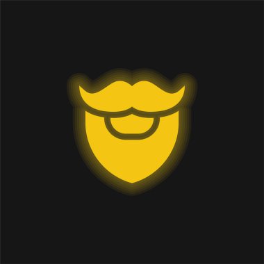 Sakal sarısı parlak neon simgesi