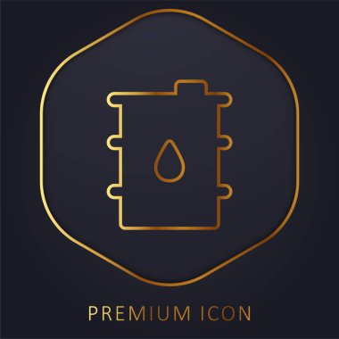 Fıçı altın çizgi prim logosu veya simgesi