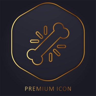 Kemik altın çizgisi prim logosu veya simgesi