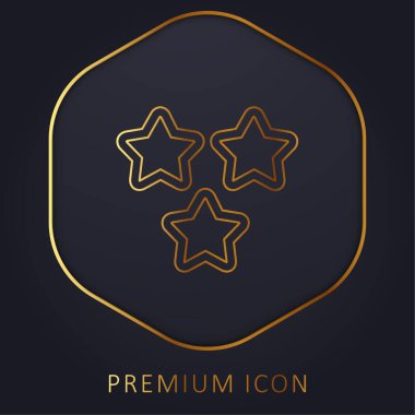 3 Yıldız Özeti Altın Hat prim logosu veya simgesi