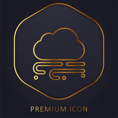 Kar fırtınası altın çizgisi logosu veya simgesi