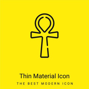 Ankh minimal bright yellow material icon clipart