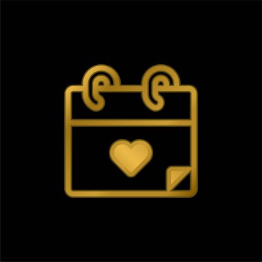 Yıldönümü altın kaplamalı metalik simge veya logo vektörü