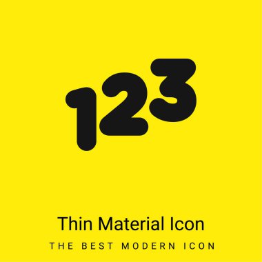 123 Numara En az sarı madde simgesi