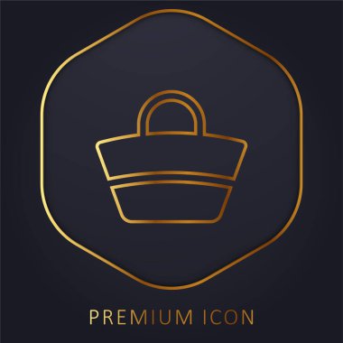 Altın çizgi prim logosu veya simgesi