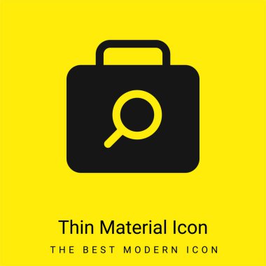 Evrak çantası en az parlak sarı madde simgesi