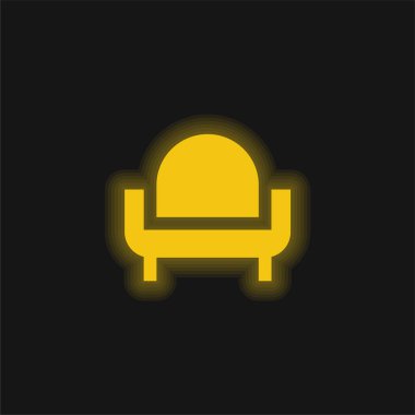 Koltuk sarı parlak neon simgesi