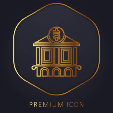 Banka altın hat premium logosu veya simgesi