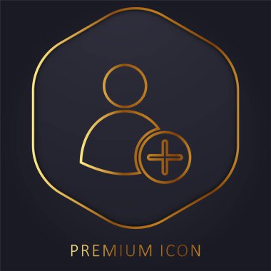 Kullanıcı altın satırı premium logosu ya da simgesi ekle