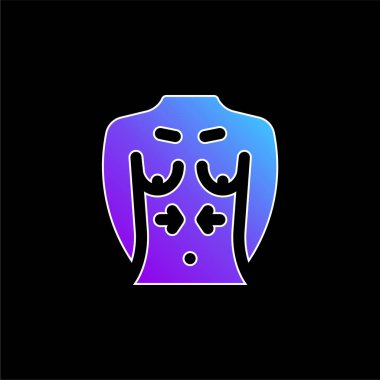 Göğüs mavisi gradyan vektör simgesi