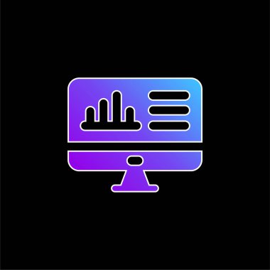 Çubuk Mavi Gradyan vektör simgesi