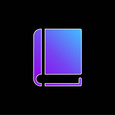 Siyah Kapaklı Mavi Gradyan vektör simgesi ile Kapanmış Kitap