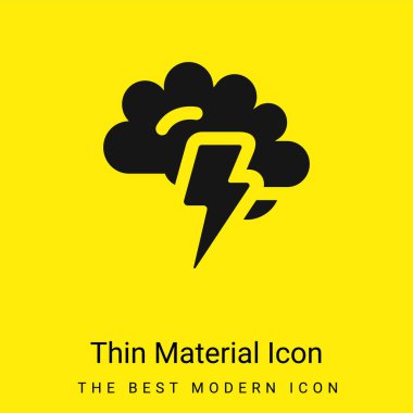 Brainstorming minimal bright yellow material icon clipart