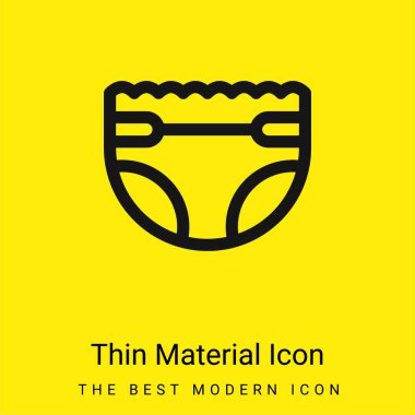Baby Diaper minimal bright yellow material icon clipart