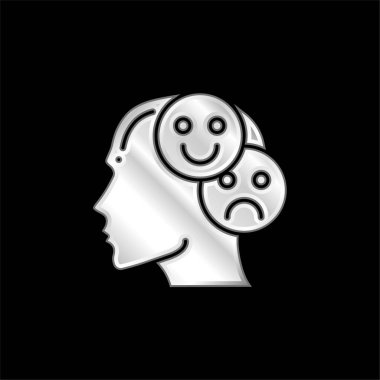 Çift kutuplu gümüş kaplama metalik simge