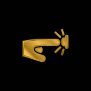 Alarm Düğmesi altın kaplama metalik simge veya logo vektörü