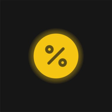 Bankacı sarı parlak neon simgesi