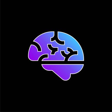 Beyin mavisi gradyan vektör simgesi