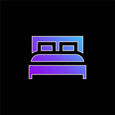 Yatak mavisi gradyan vektör simgesi