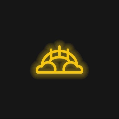 Köprü sarısı parlak neon simgesi