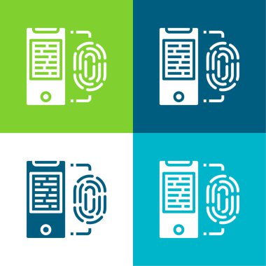 Biyometrik Düz Renk en az simge kümesi