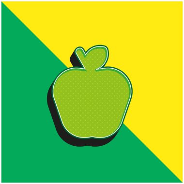 Apple Green ve sarı modern 3d vektör simgesi logosu