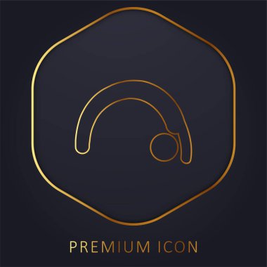 Altın çizgi prim logosu veya simgesi