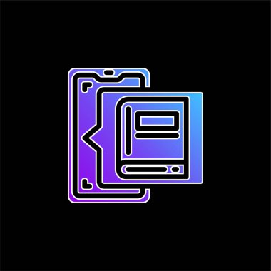 Kitap mavi gradyan vektör simgesi