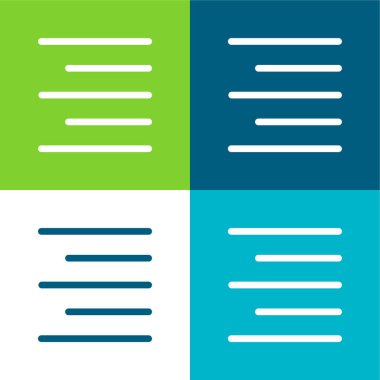 Sağ Düz Düz Renk en düşük simge kümesini hizala