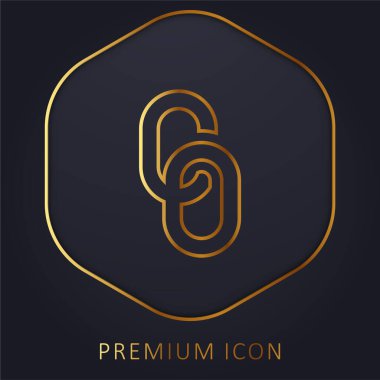 Büyük Zincir altın çizgisi prim logosu veya simgesi